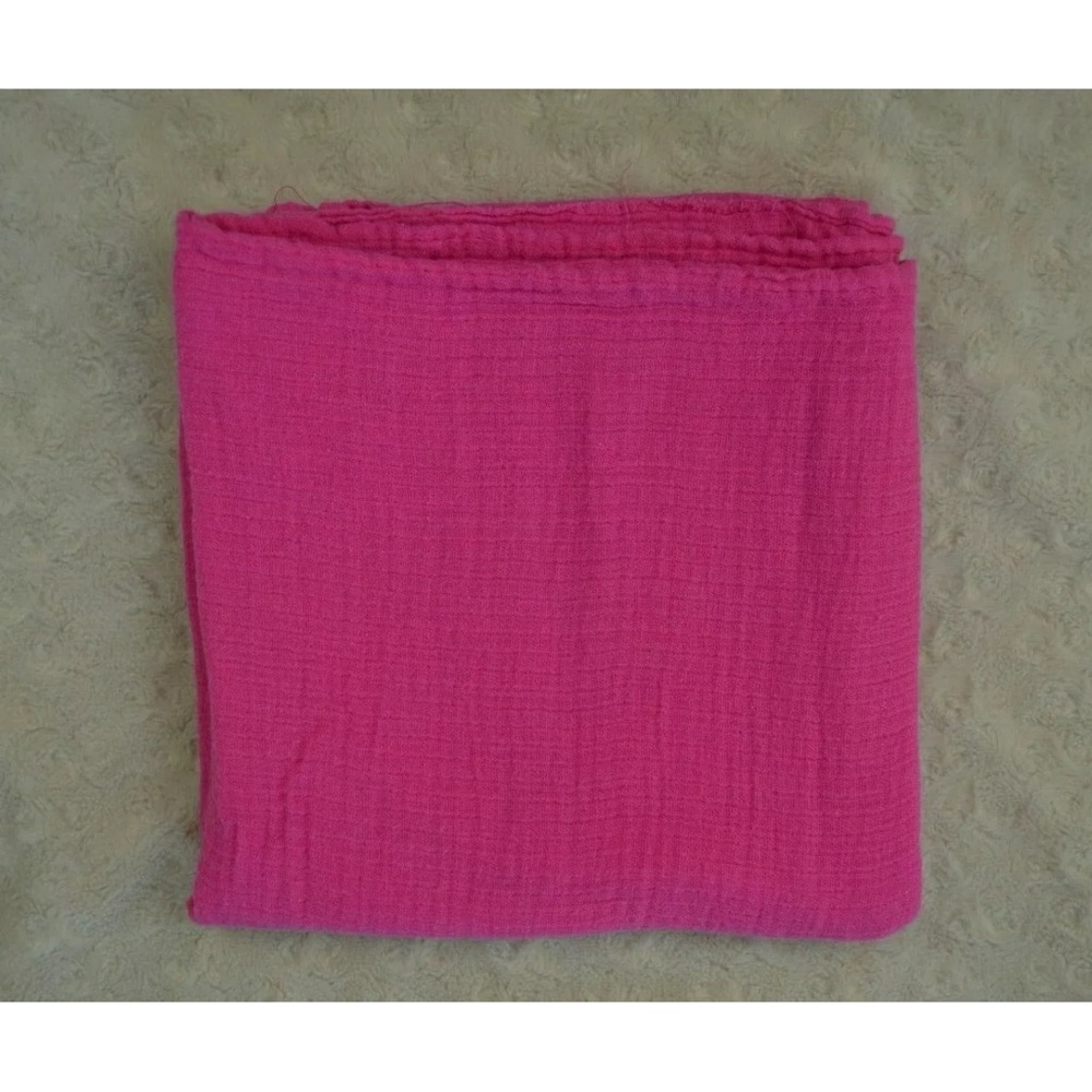 Lollypop Solid Pink Baby Swaddle Blanket Muslin Cotton Security Lovey
